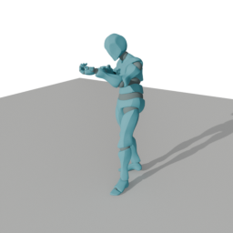 45 Degree Right Turn While Aiming A Rifle Game Blend