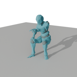 Aim Pistol While Sitting