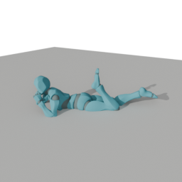 Arms Holding Left Knee, Reclining